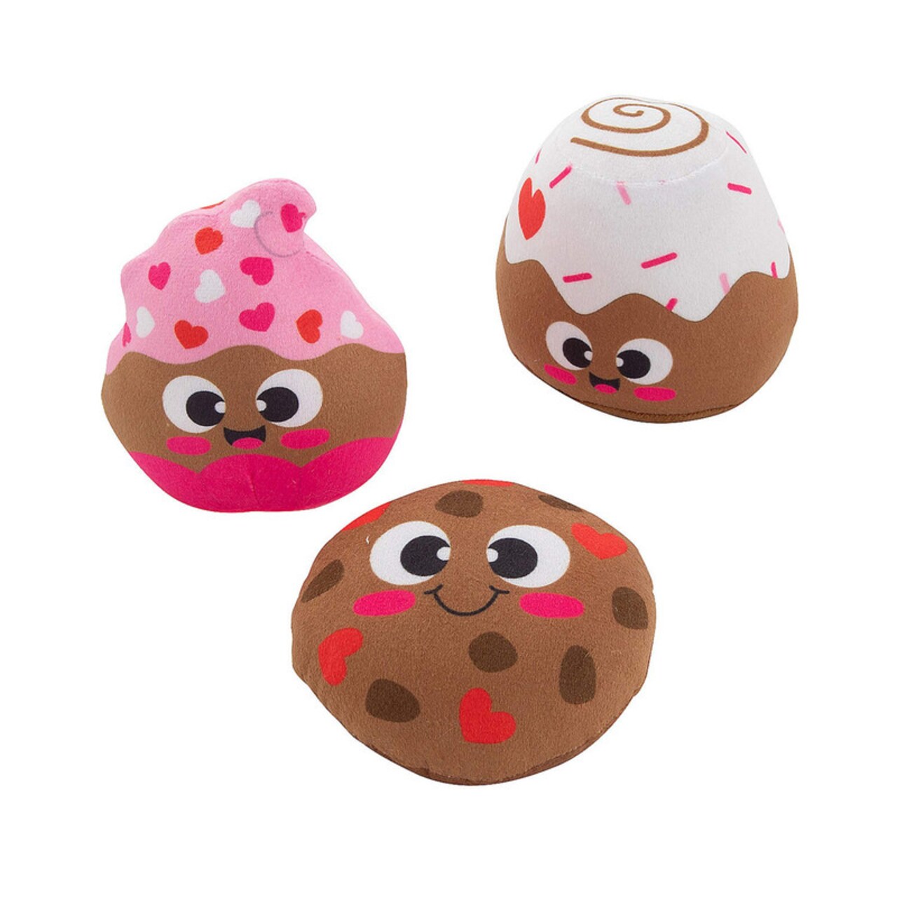 Valentine's Day Sweet Treats Stuffed Toys 2 1/4" 4 1/4" Set of 12